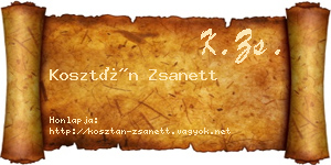 Kosztán Zsanett névjegykártya